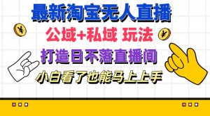 (11586期)最新淘宝无人直播 公域+私域玩法打造真正的日不落直播间 小白看了也能…-聊项目