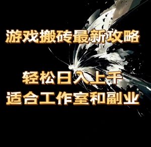 (11662期)游戏搬砖最新攻略,轻松日入上千,适合工作室和副业。-聊项目