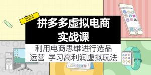 (12025期)拼多多虚拟电商实战课:虚拟资源选品+运营,高利润虚拟玩法(更新14节)-聊项目