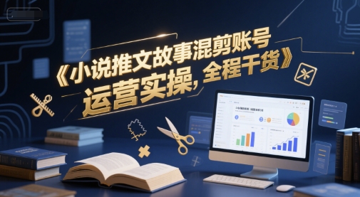 小说推文故事混剪账号运营实操，全程干货-聊项目