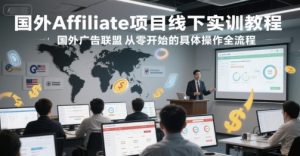 国外Affiliate项目线下实训教程，国外广告联盟从零开始的具体操作全流程-聊项目