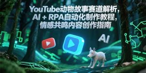 YouTube动物故事赛道解析,AI+RPA自动化制作教程,情感共鸣内容创作指南-聊项目