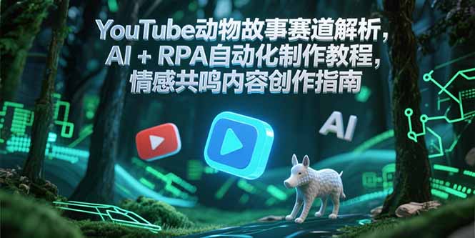 YouTube动物故事赛道解析，AI+RPA自动化制作教程，情感共鸣内容创作指南-聊项目
