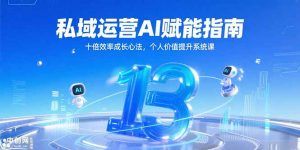 私域运营AI赋能指南，十倍效率成长心法，个人价值提升系统课-聊项目