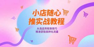 小店随心推实战教程,从选品到投放技巧,精准获取高转化流量-聊项目