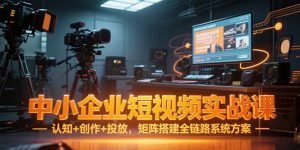 中小企业短视频实战课,认知+创作+投放,矩阵搭建全链路系统方案-聊项目