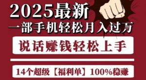起航哥10个项目8个100%挣钱项目，2025最新一部手机轻松月入过W，简单轻松，无脑操作-聊项目