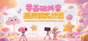 零基础抖音短视频拍摄剪辑实战课，从剪映基础操作到高级技巧爆款视频制作全流程-聊项目