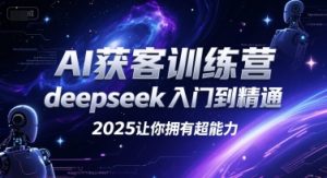 AI获客训练营，deepseek入门到精通，2025让你拥有超能力-聊项目