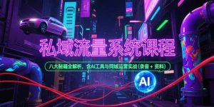 私域流量系统课程，八大秘籍全解析，含AI工具与同城运营实战(录音+资料-聊项目