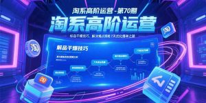 淘系高阶运营-第70期，标品干爆技巧，解决难点策略，大佬操盘方法-聊项目