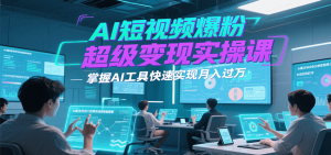AI短视频爆粉超级变现实操课，掌握AI工具快速实现月入过万-聊项目