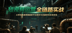短视频运营全链路实战,从零到精通掌握最新平台规则与流量密码实现变现-聊项目
