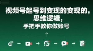 视频号起号到变现的思维逻辑，手把手教你做账号-聊项目