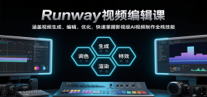 Runway视频编辑课，涵盖视频生成、编辑、优化，快速掌握影视级AI视频制作全栈技能-聊项目