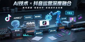 AI技术与抖音运营的深度融合应用:涵盖账号搭建、内容创作、收益变现等-聊项目