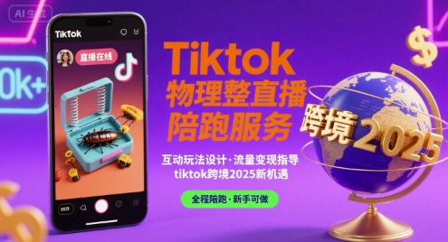Tiktok物理整蛊直播陪跑服务-tiktok跨境2025-聊项目