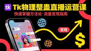 Tk物理整蛊直播跨境运营:快速掌握整蛊类直播的运营方法论,实现流量变现-聊项目