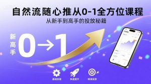 自然流随心推从0-1全方位课程,从新手到高手的投放秘籍-聊项目
