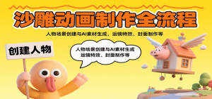 沙雕动画制作全流程：人物场景创建与AI素材生成，运镜特效、封面制作等-聊项目