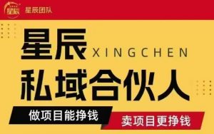 全网首发星辰私域项目合集,最新实操玩法,短期快速实现变现-聊项目