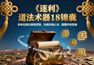 《逐利》道法术器18锦囊,系统化揭示搞钱逻辑,浓缩关键心法,颠覆传统思维-聊项目
