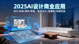 2025AI设计商业应用:室内/软装/建筑/景观,智能设计+效果图+动画实战-聊项目