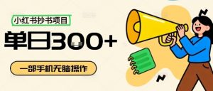 小红书抄书项目，无脑操作，一天3张-聊项目