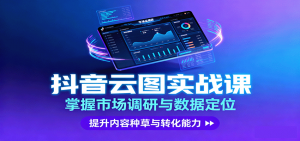 抖音云图实战,掌握市场调研与数据定位,提升内容种草与转化能力-聊项目
