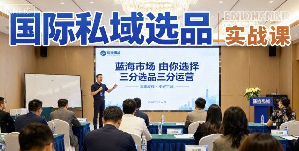 国际私域选品实战课，蓝海市场由你选择，七分选品三分运营-聊项目