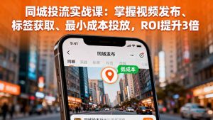 同城投流实战课:掌握视频发布、标签获取、最小成本投放,ROI提升3倍-聊项目