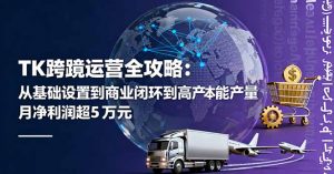 TK跨境运营全攻略:从基础设置到商业闭环到低成本量产,月净利润超5万美元-聊项目