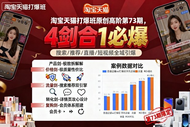 淘宝天猫打爆班原创高阶第73期，4剑合1必爆-聊项目