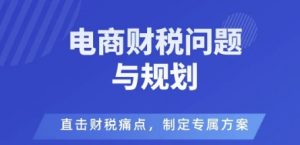 电商企业财税风险与规避,直击财税痛点,制定专属方案-聊项目