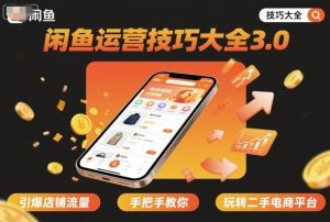 闲鱼运营技巧大全3.0,引爆店铺流量,手把手教你玩转二手电商平台-聊项目