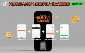 抖音发行人计划全新野路子玩法,随时随地,只要有手机,就能操作,日入1k+【揭秘】-聊项目