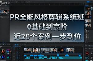 PR全能风格剪辑系统班,0基础到高阶,近20个案例一步到位-聊项目