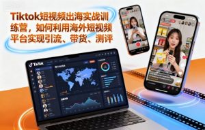Tiktok短视频出海实战训练营,如何利用海外短视频平台实现引流、带货、测评-聊项目