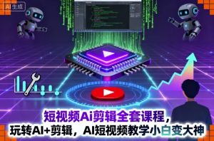 短视频Ai剪辑全套课程,玩转AI+剪辑,AI短视频教学小白变大神-聊项目
