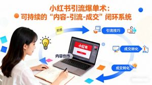 小红书引流爆单术:构建一套低成本 可持续的“内容-引流-成交”闭环系统-聊项目