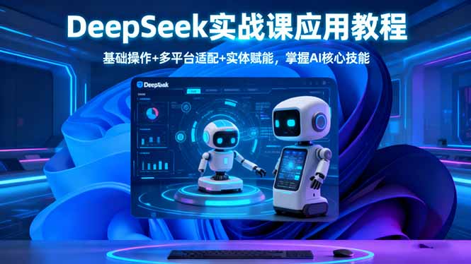 DeepSeek实战课应用教程、基础操作+多平台适配+实体赋能，掌握AI核心技能-聊项目