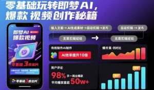 零基础玩转即梦AI,爆款视频创作秘籍-聊项目