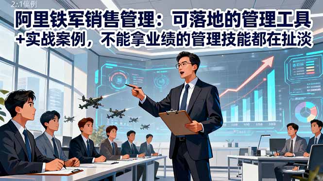 阿里铁军销售管理：可落地的管理工具+实战案例，不能拿业绩的管理都在扯淡-聊项目