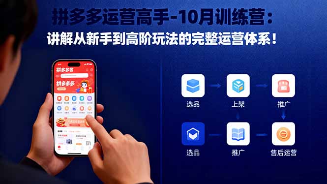 拼多多运营高手-10月训练营：讲解从新手到高阶玩法的完整运营体系！-聊项目
