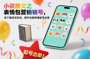 小说推文之表情包营销号,这个傻瓜式玩法,新手也能快速起号出单-聊项目