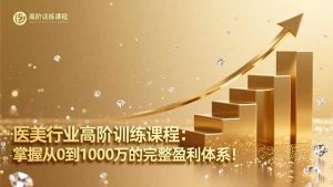 医美行业高阶训练课程:掌握从0到1000万的完整盈利体系!-聊项目