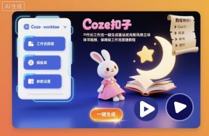 Coze扣子工作流一键生成童话皮克斯风格立体书视频,保姆级工作流搭建教程-聊项目
