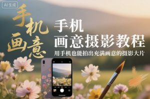 手机画意摄影教程,用手机也能拍出充满画意的摄影大片-聊项目